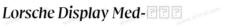 Lorsche Display Med字体转换